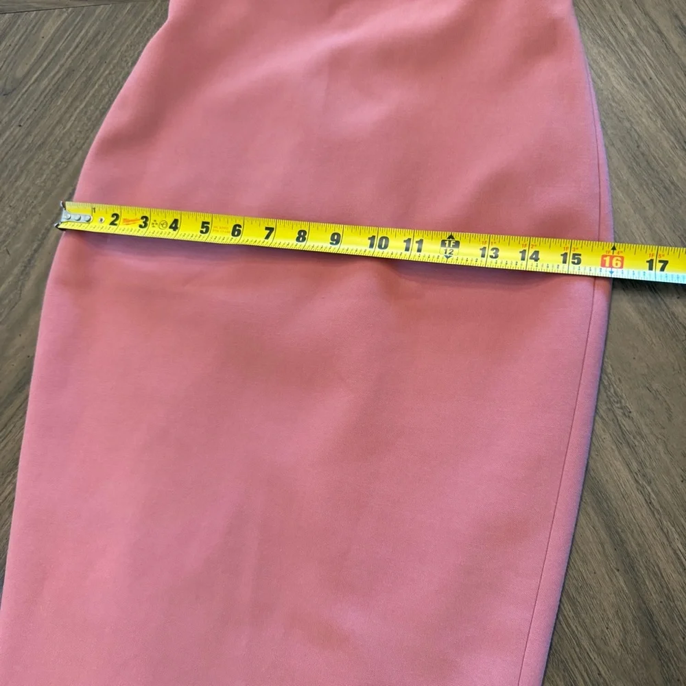 Elizabeth and James Melinda Dress Bodycon Strapless Coral Pink Rose Wedding Sz 4